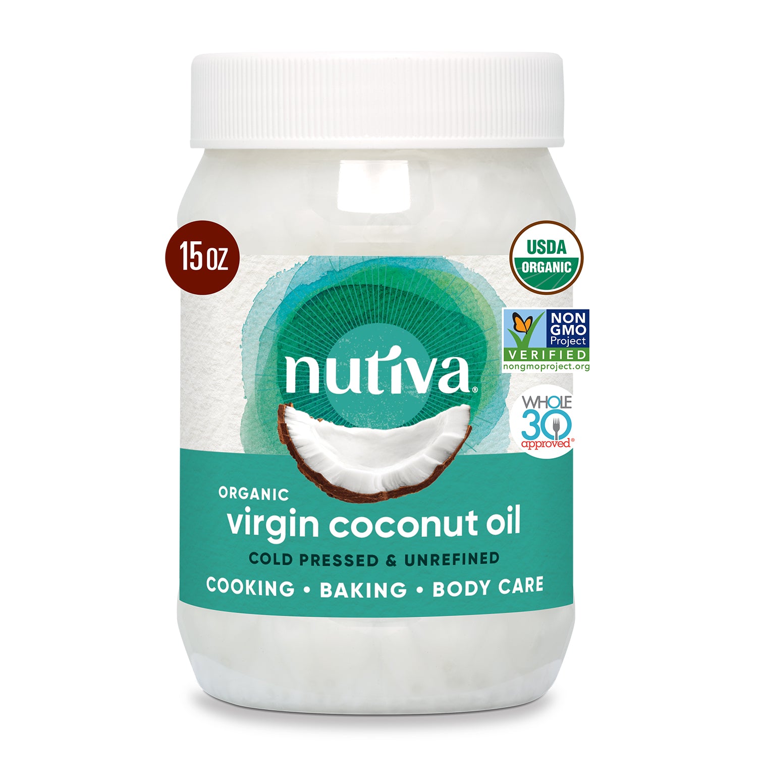 Nutiva Organic Extra Virgin Coconut Oil, 15 Fl Oz