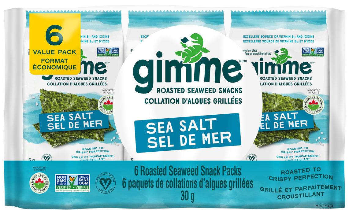 GimMe Organic Roasted Seaweed - Sea Salt