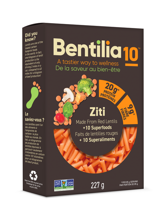 Bentilia 10 Red Lentil & Superfoods Ziti, 227 G