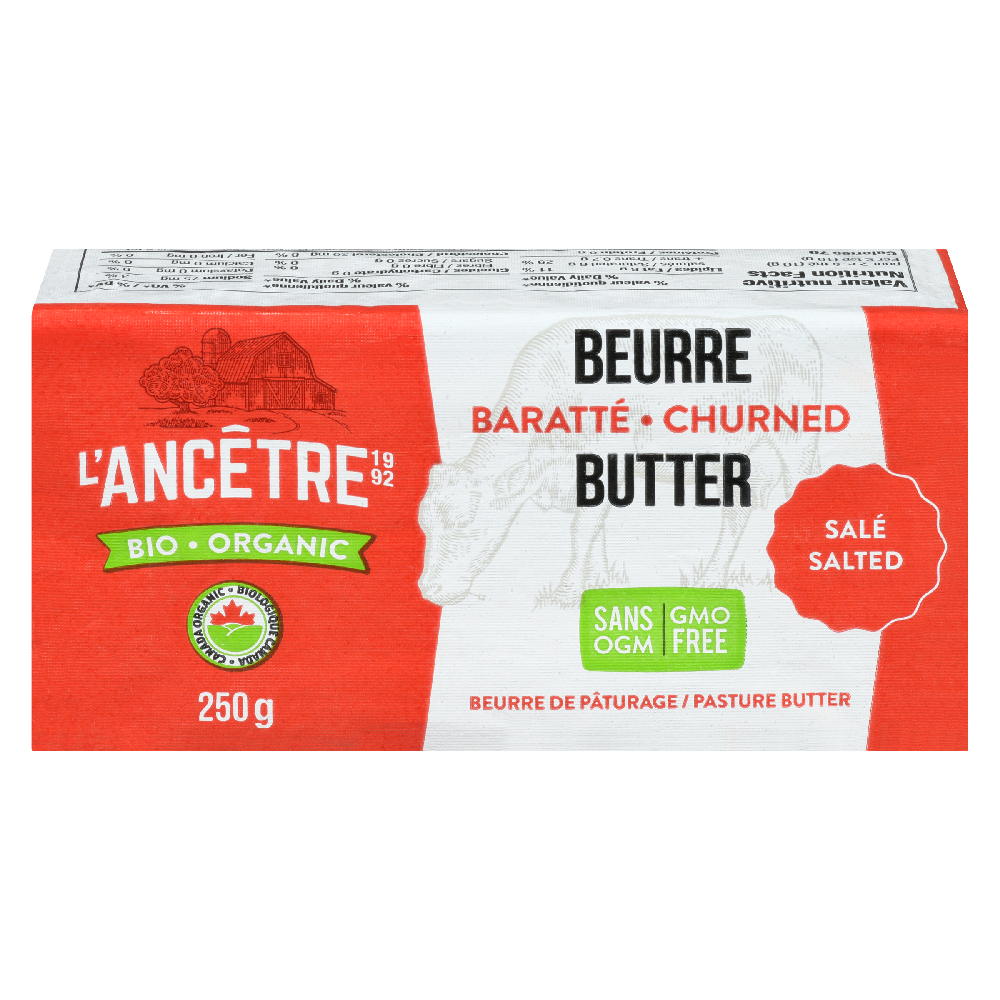 L'Ancetre Organic Salted Butter, 250 G