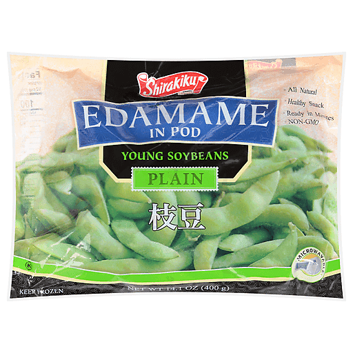 Shirakiku Young Soybeans, Plain, Edamame In Pod 14.1 Oz