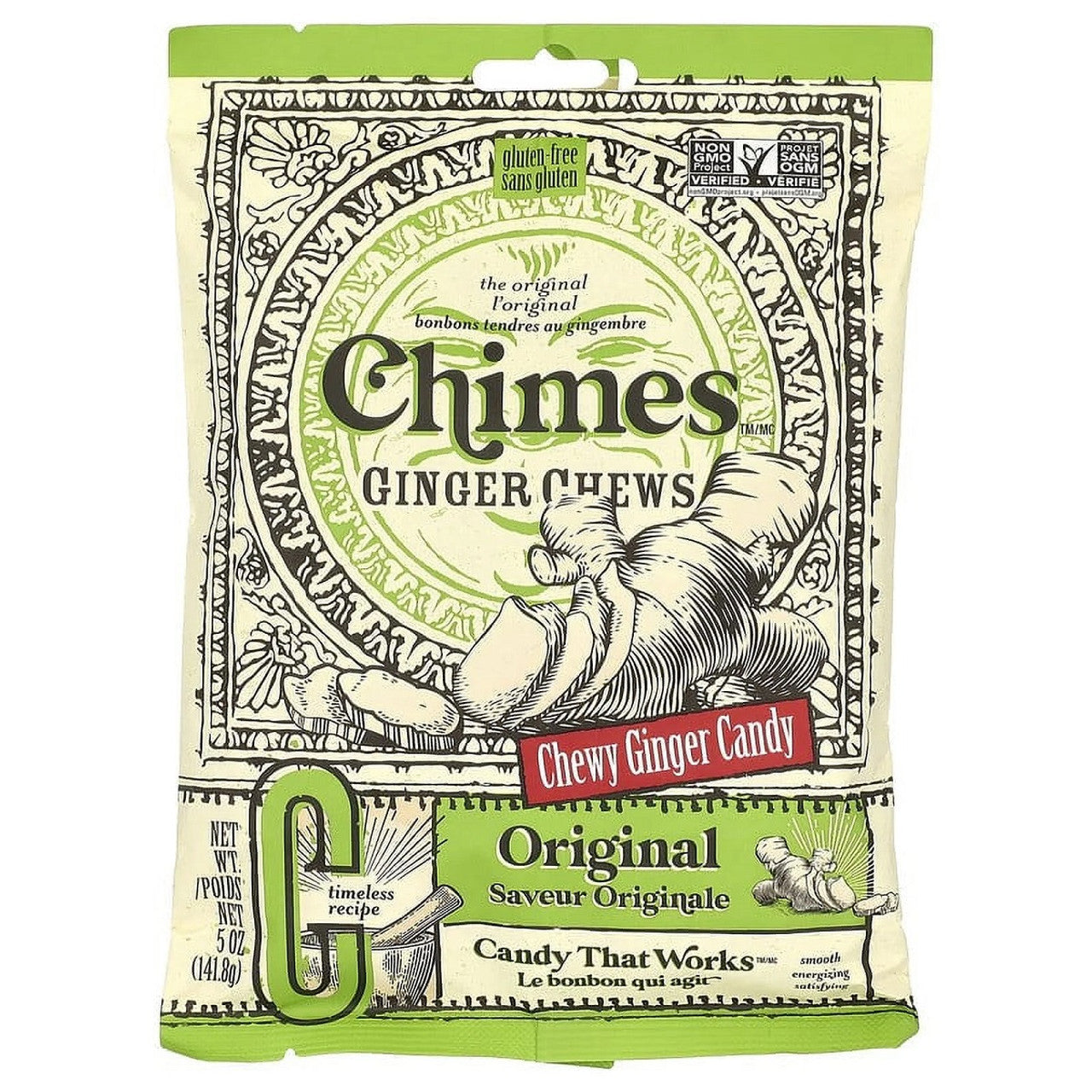 Chimes Original Ginger Chews Bag 141.8 G
