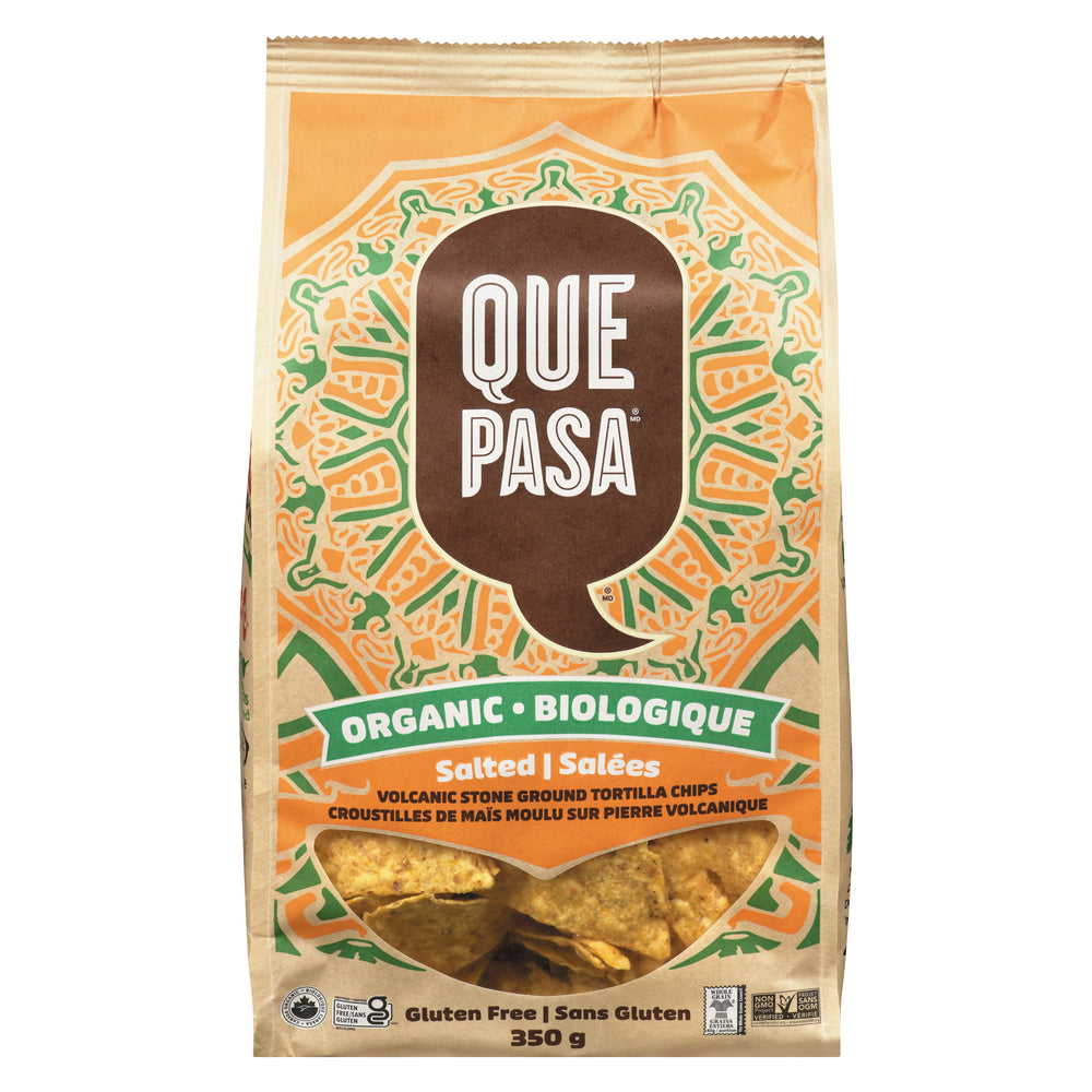 QuePasa Organic Tortilla Chips Salted, 350 Gram