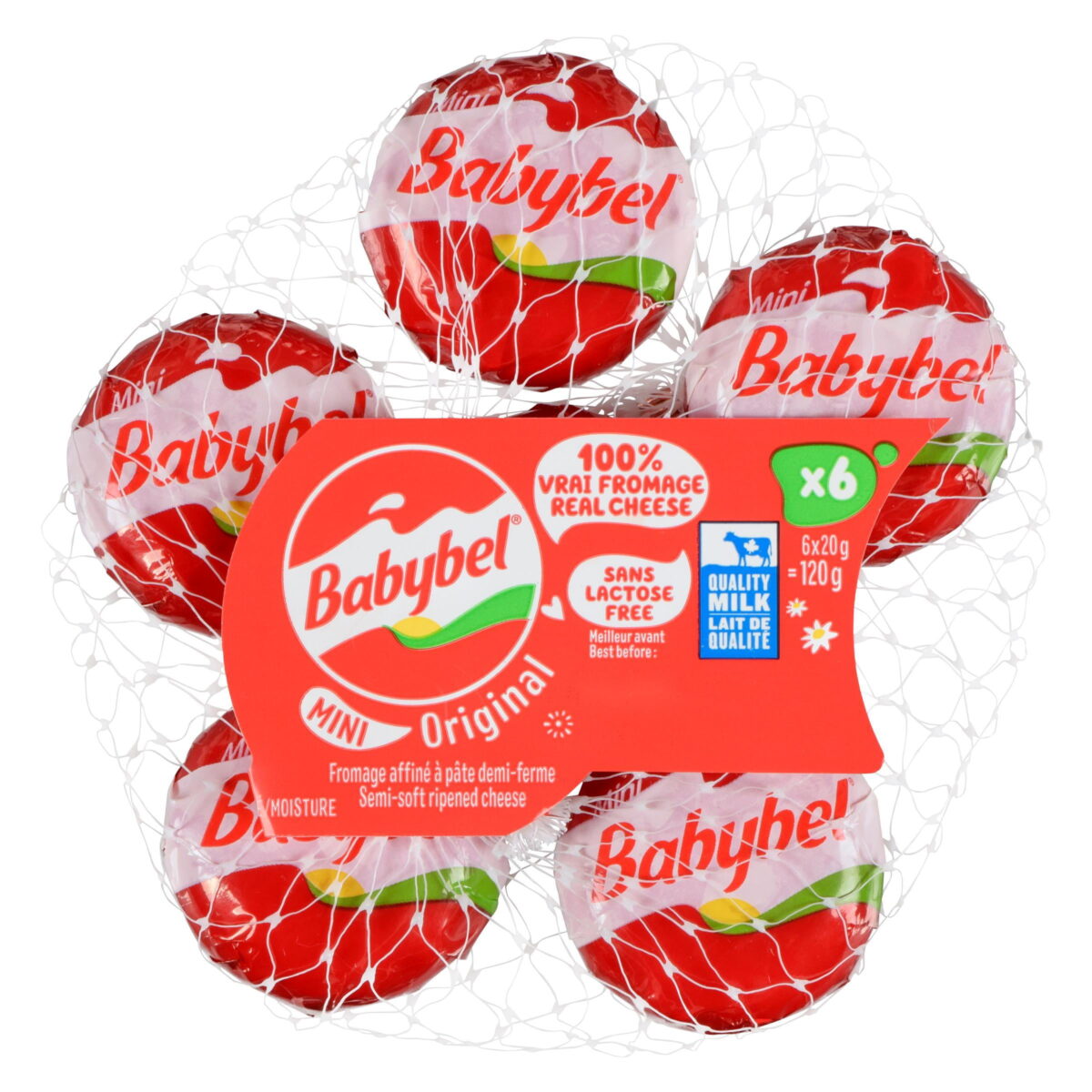 Babybel Mini Original Firm Ripened Cheese Snacks, 6 Portions