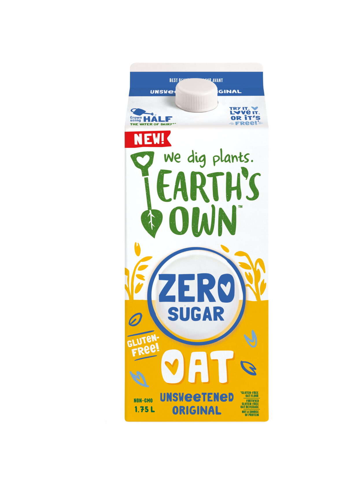 Earth's Own Zero Sugar Unsweetened Original Oat Milk