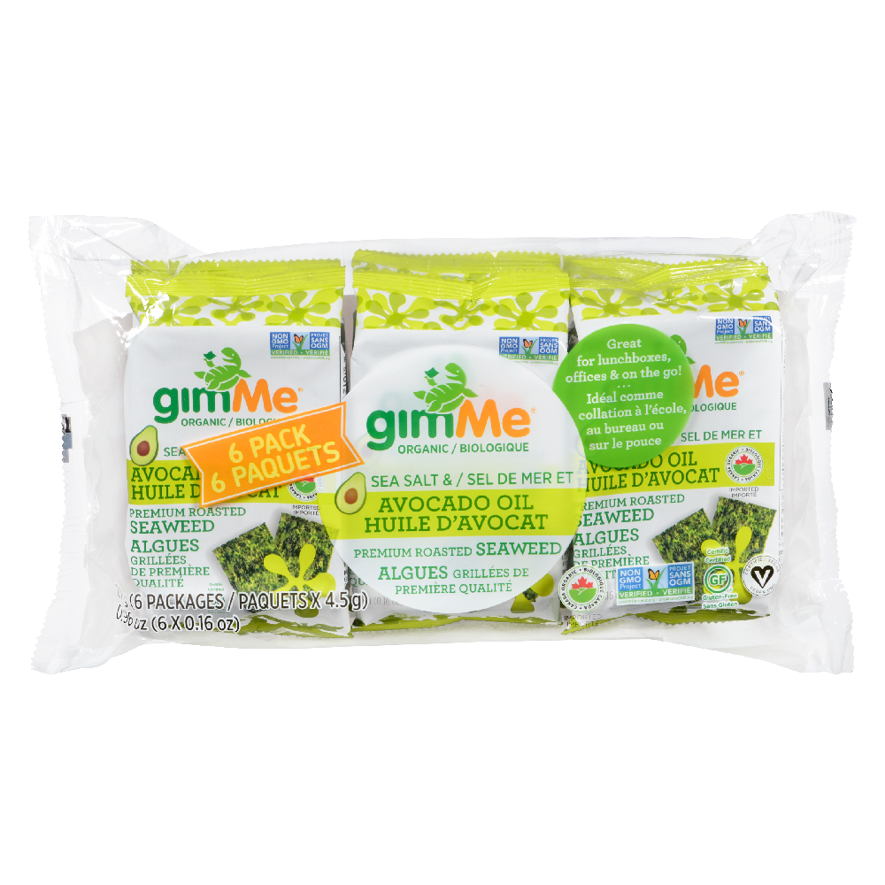 Gimme Organic Premium Roasted Seaweed Sea Salt & Avocado Oil 27g