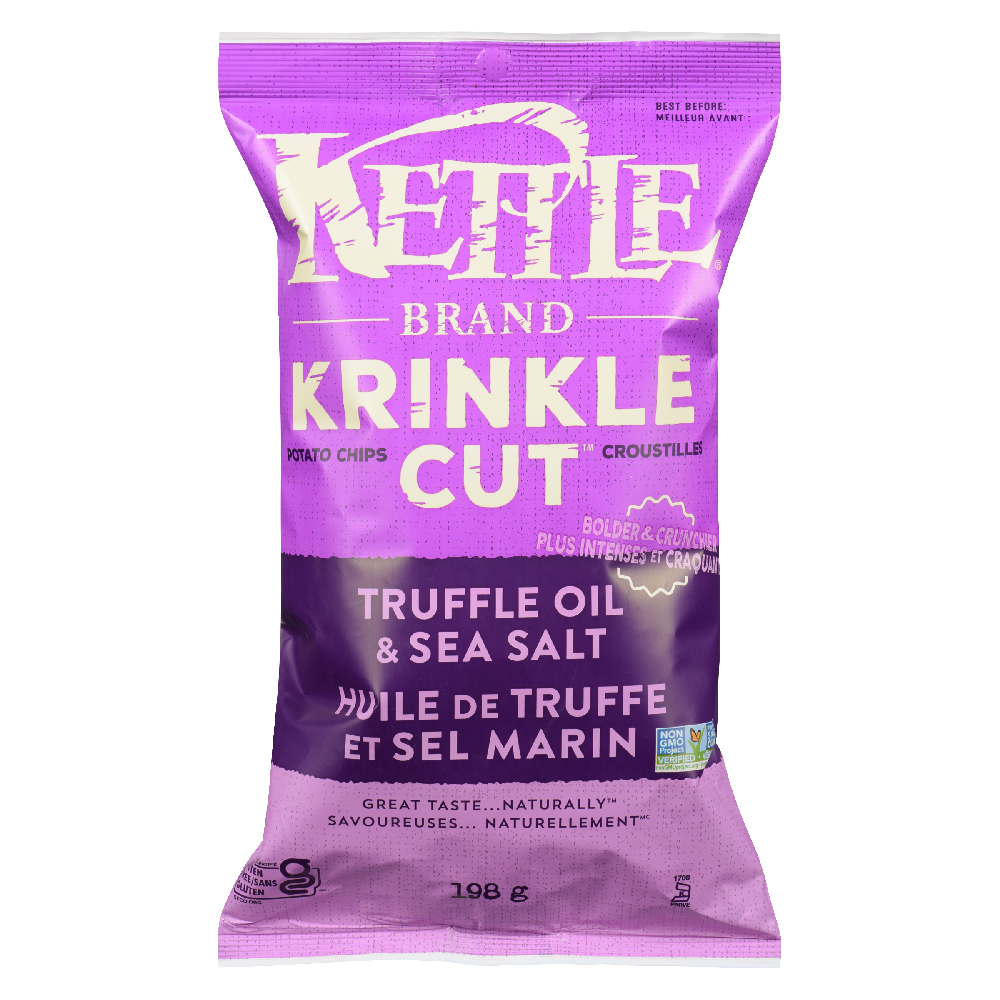 Kettle Brand Truffle Oil & Sea Salt Krinkle Cut Potato Chips 198g