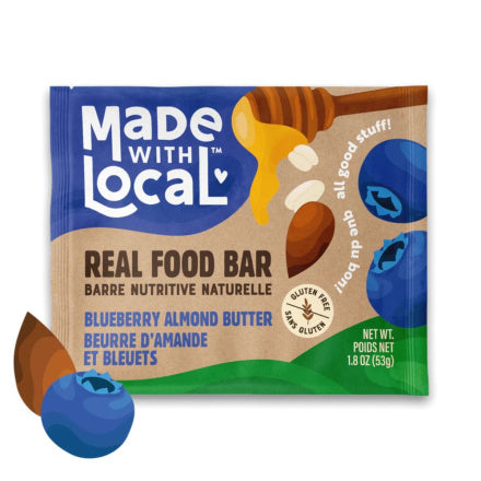 Made With Local Real Food Bar Blueberry Almond Butter, 53g