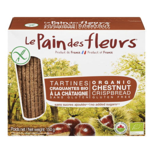 Le Pain des Fleurs Crispbread Chestnut Organic