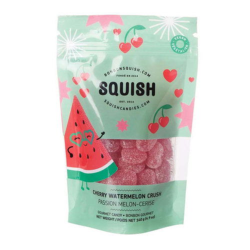 Squish Cherry Watermelon Crush Vegan Candy