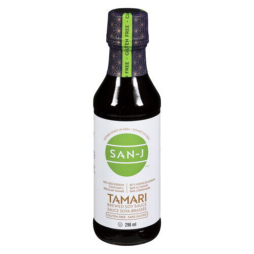 San-J Gluten Free Less Sodium Lite Soy Tamari Sauce