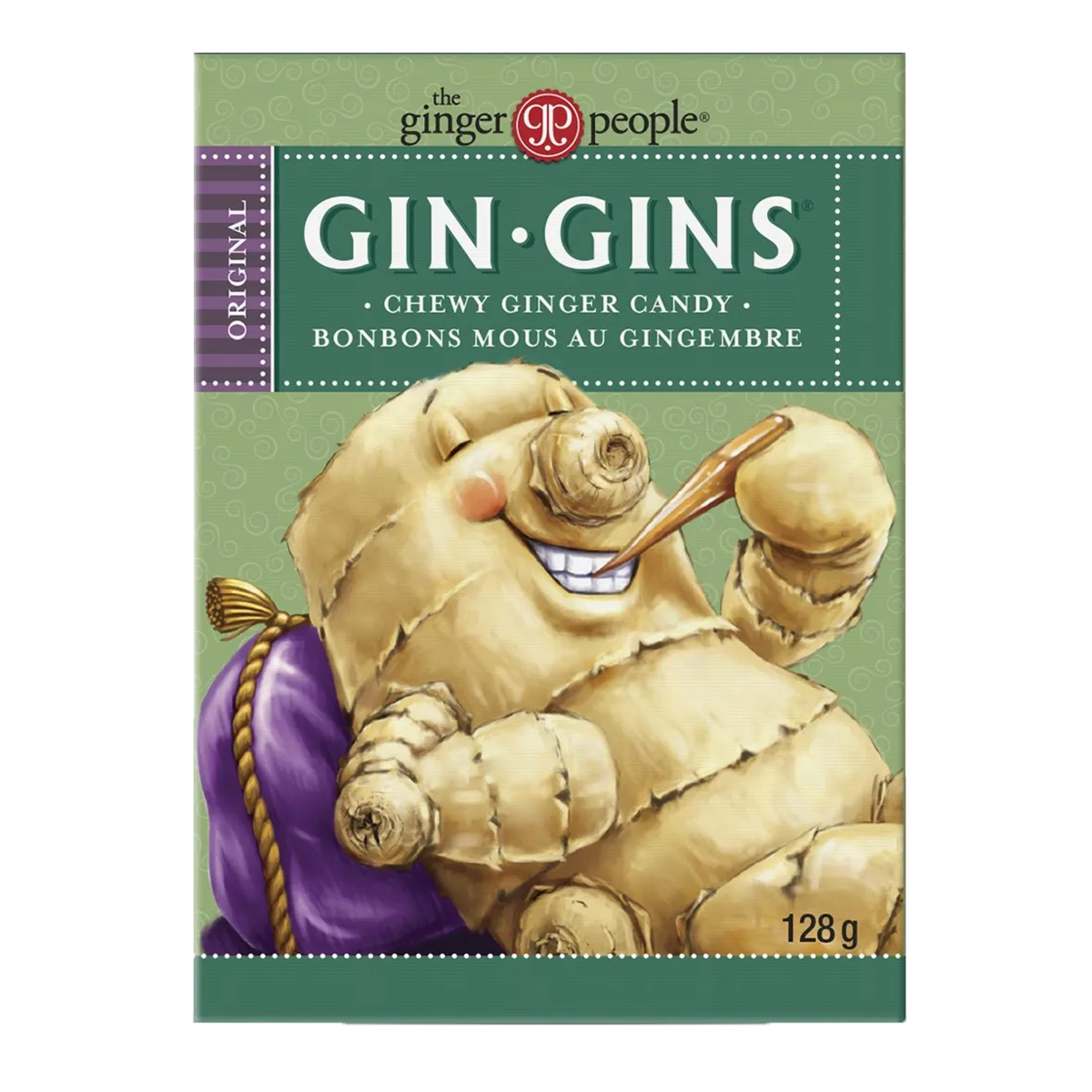 Ginger People The Gin Gins Chewy Candy Original 128 G