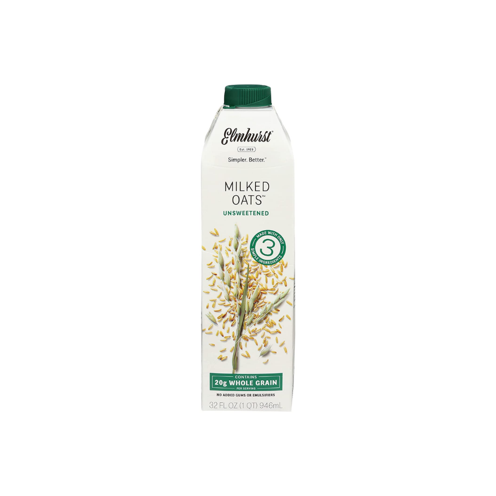 Elmhurst 1925 Milked Oats Unsweetened Oat Milk, 32 Ounce