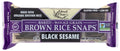 Edward & Sons Baked Brown Rice Snaps Black Sesame, 3.5 Oz