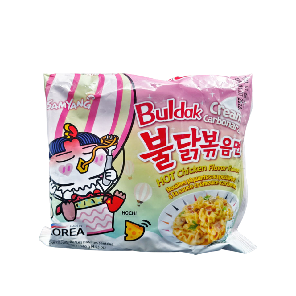 Samyang Buldak Cream Carbonara Hot Chicken Noodles, 140g