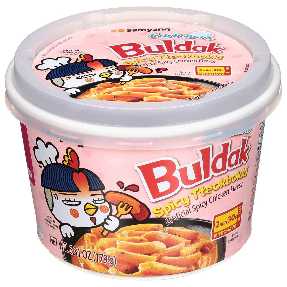 Samyang Buldak Carbonara Hot Chicken Flavor Topokki 6x179g