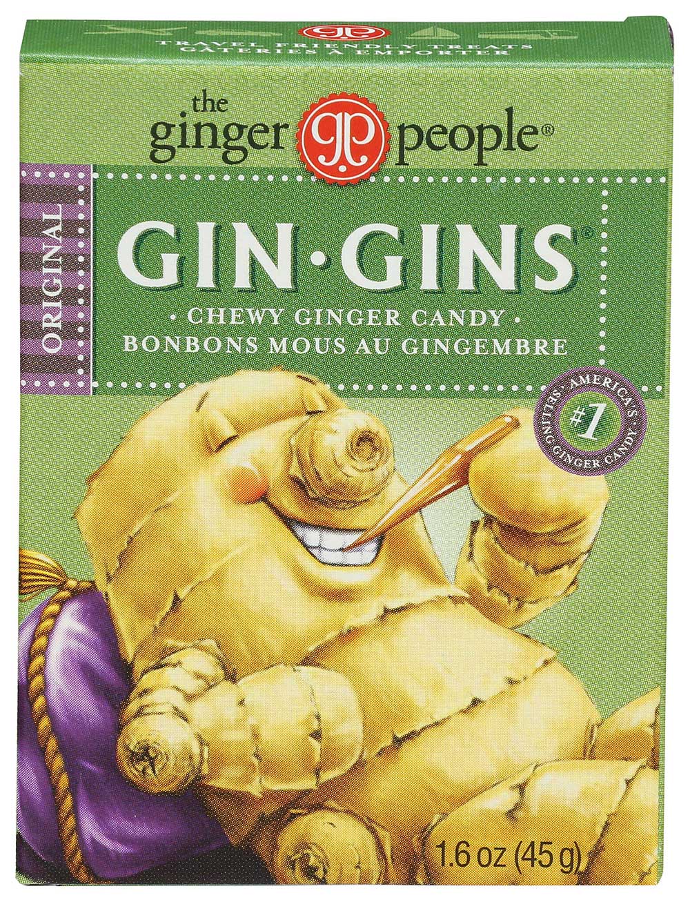 Ginger People Chews Original Chewy Travel Pack (24x1.6 Oz)