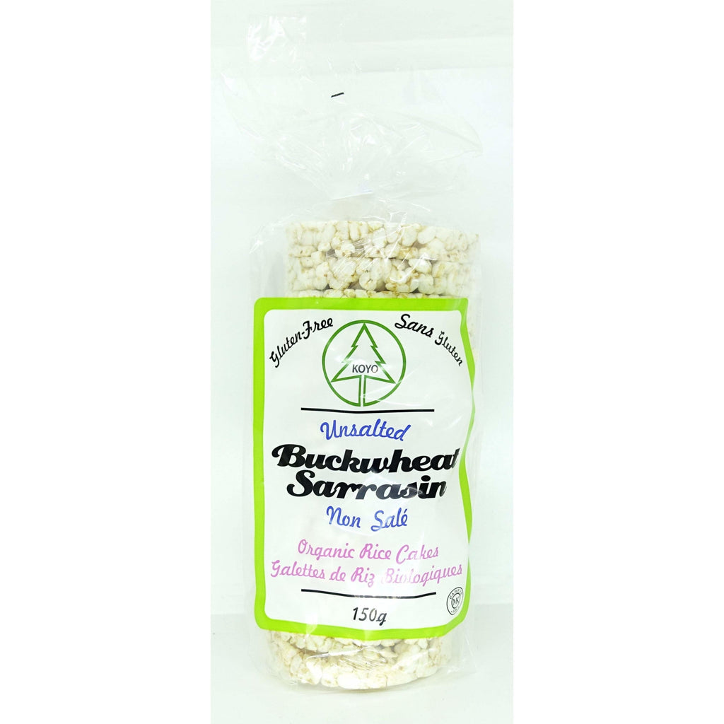 Koyo Organic Rice Cakes Unsalted Buckwheat 150 G
