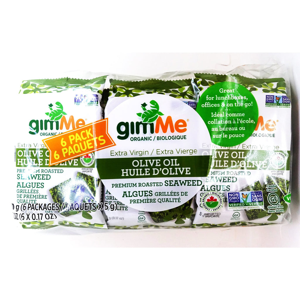 Gimme Organic Premium Roasted Seaweed Extra Virgin Olive Oil 30g