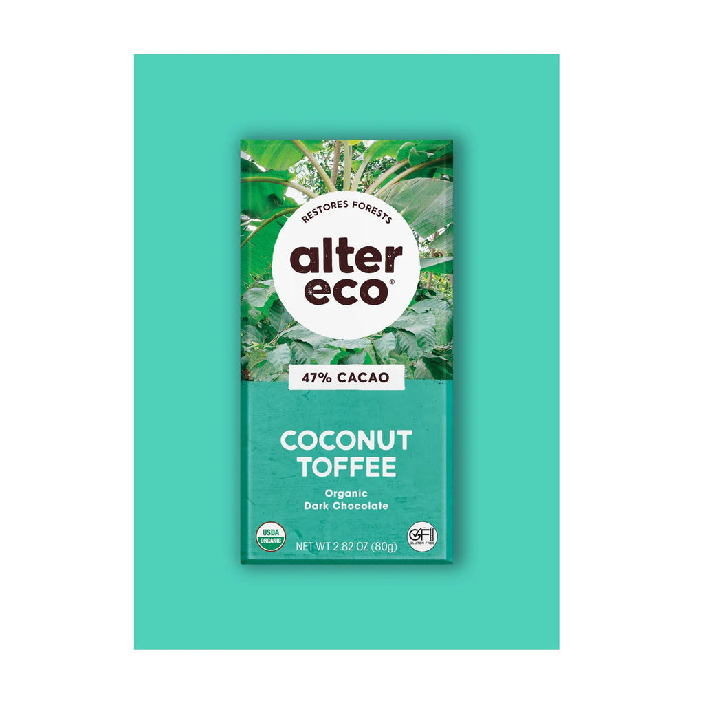 Alter Eco 47% Cacao Coconut Toffee Organic Dark Chocolate