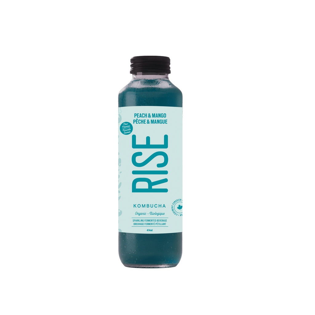 Rise Organic Peach Mango Kombucha 414ml