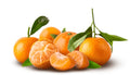 Clementine with leaves