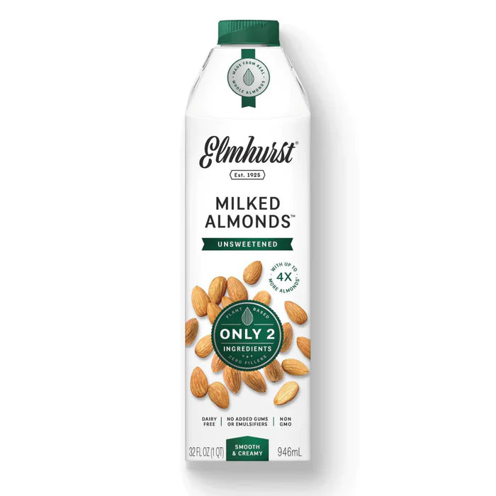 Elmhurst Milked Almonds, Unsweetened 32 Fl Oz