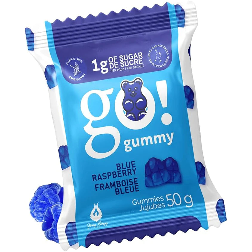 Go Nutrition Gummy Low-Sugar Gummies Blue Raspberry, 50g