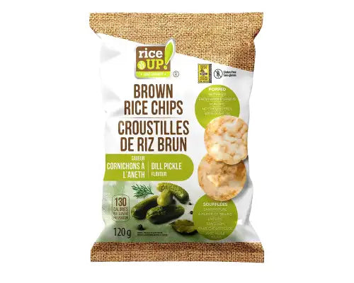 Rice Up! Brown Chips Dill Pickle 120g