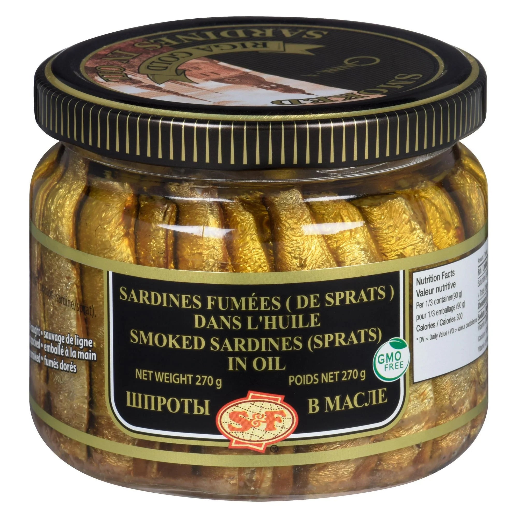 Riga Gold Smoked Sardines In Oil 270g
