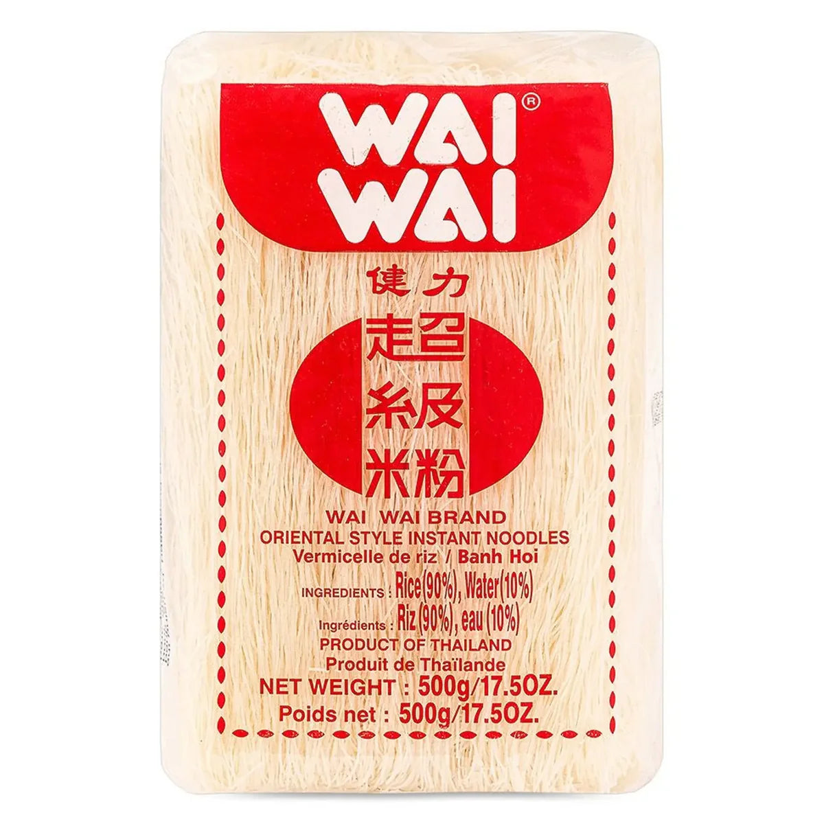 Wai Wai Oriental Style Instant Rice Vermicelli Noodles 500g